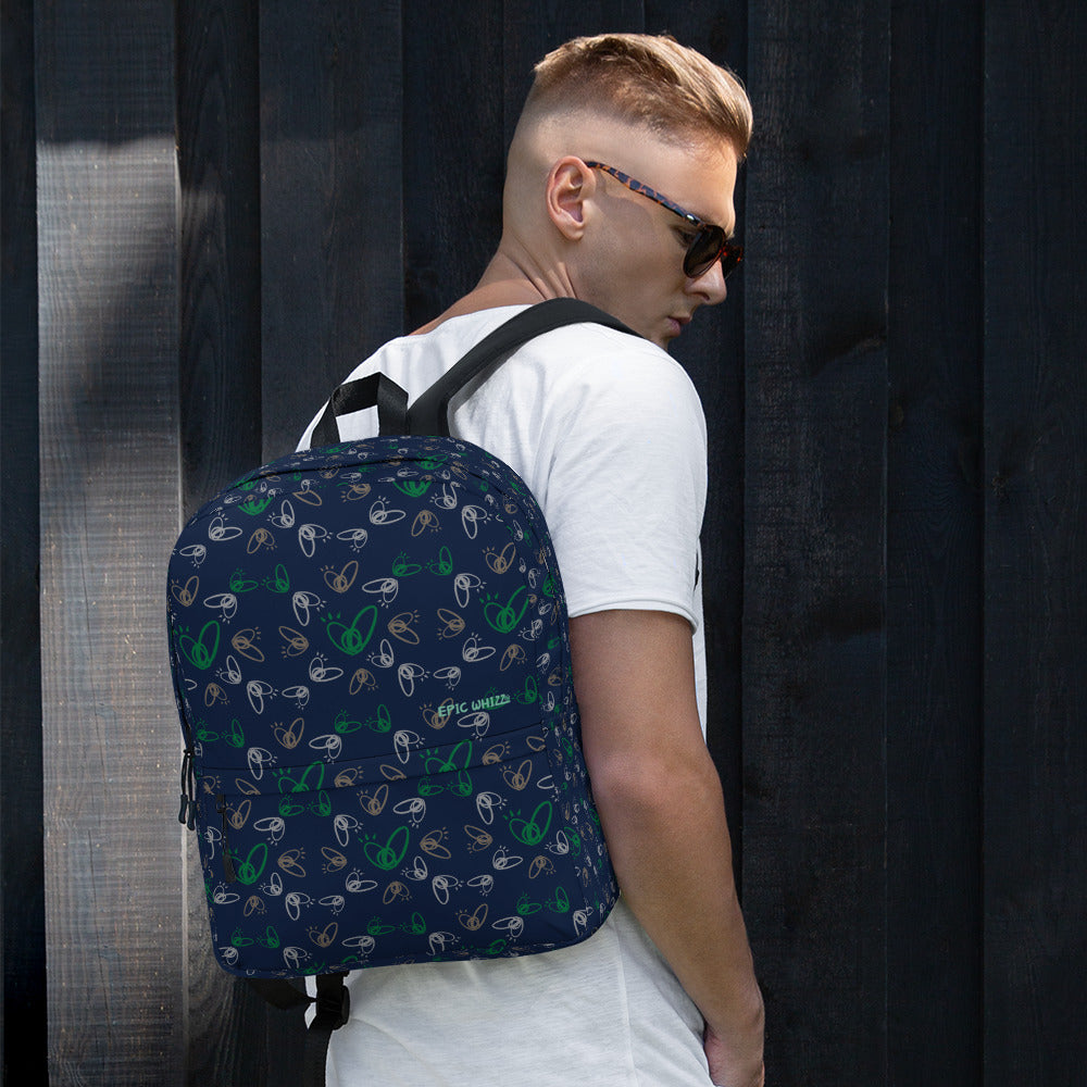 Epic Whizz® Heart_Pattern_Navy_Backpack
