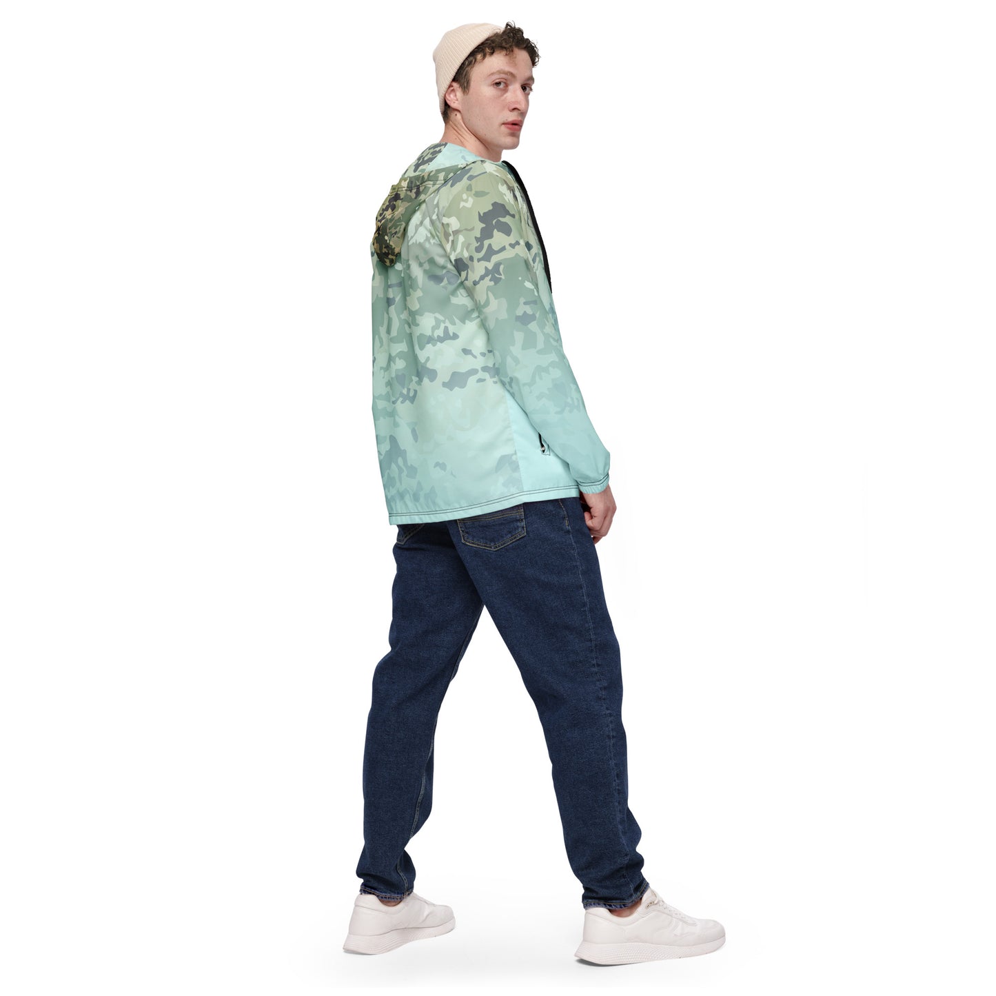 Epic Light Cyan Camouflage_Men’s Windbreaker