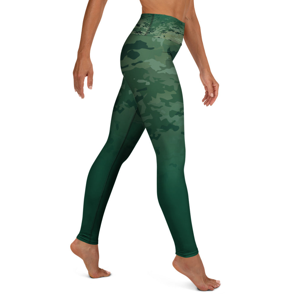 Epic British Racing Green Camouflage_Yoga Leggings