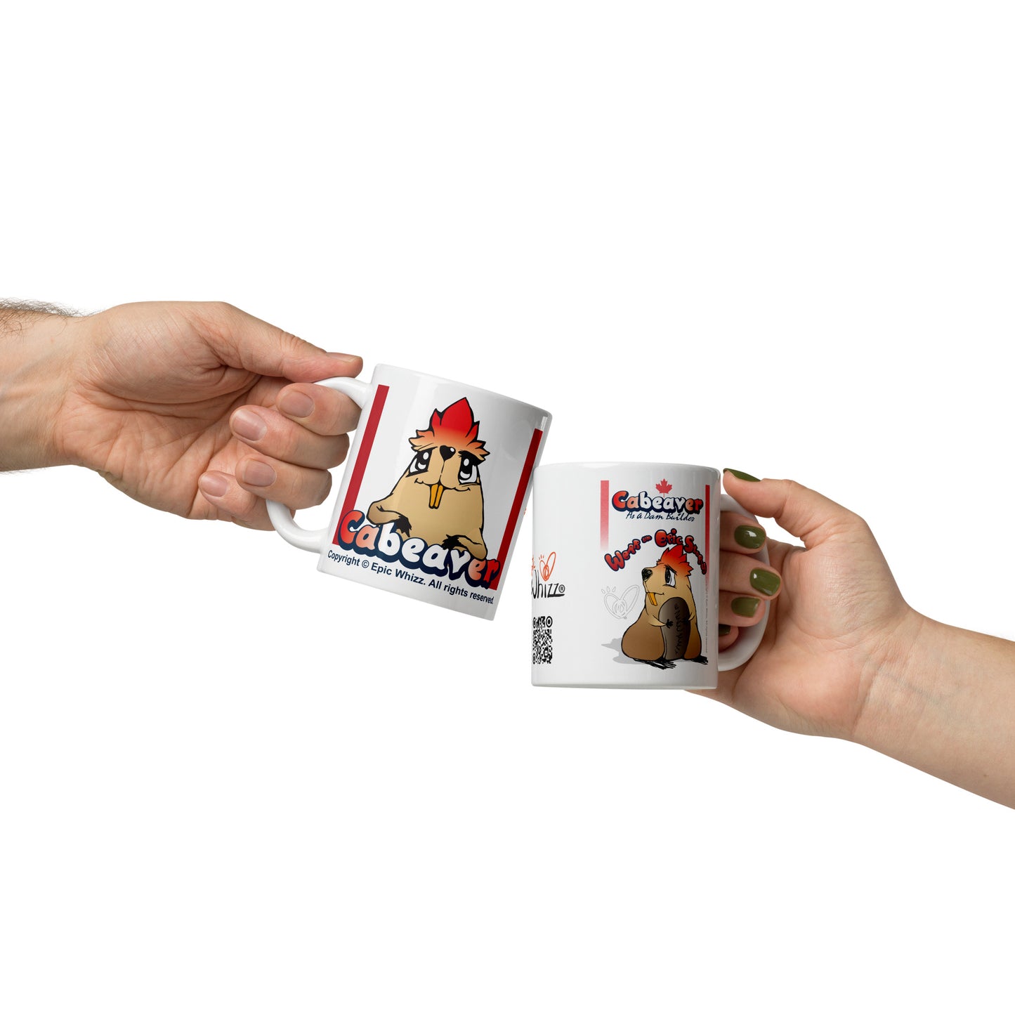 Cabeaver-Dam Builder_White Glossy Mug