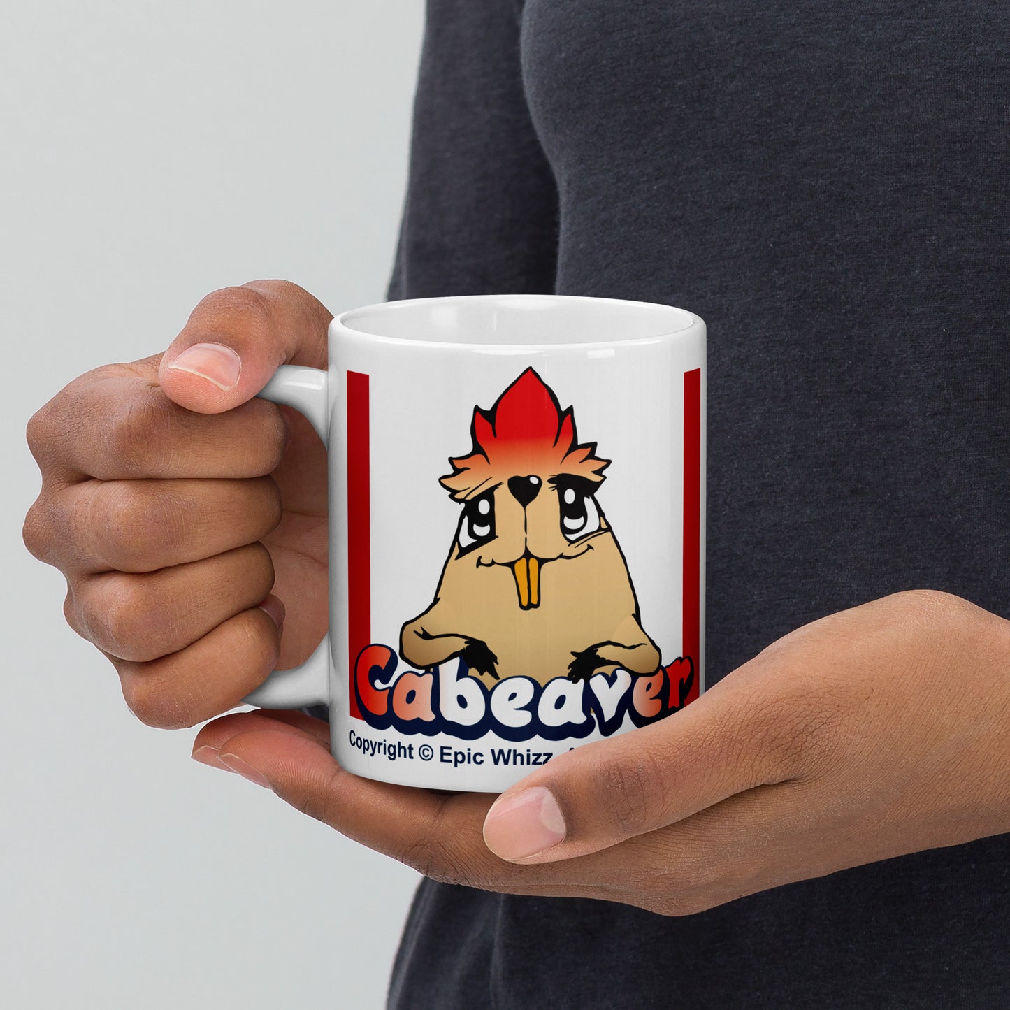 Cabeaver-Dam Builder_White Glossy Mug