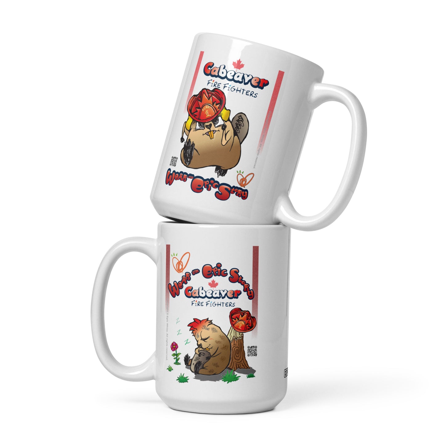 Cabeaver_Firefighters_White glossy mug