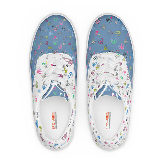 Epic Whizz® Heart-Pattern_Women’s Lace-up Canvas Shoes