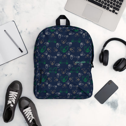 Epic Whizz® Heart_Pattern_Backpack_Navy