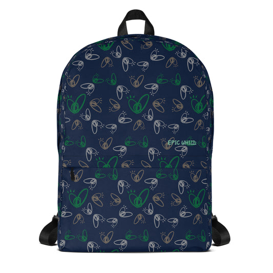 Epic Whizz® Heart_Pattern_Backpack_Navy