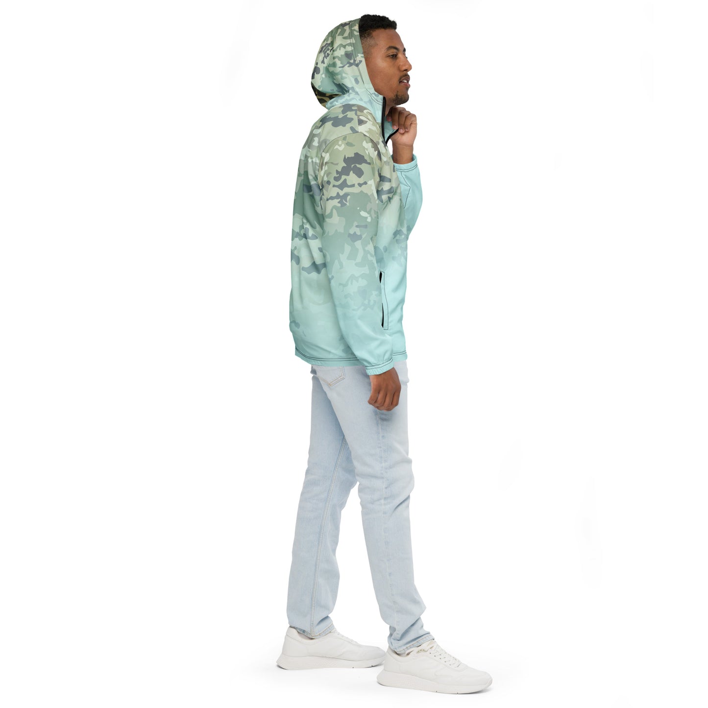 Epic Light Cyan Camouflage_Men’s Windbreaker