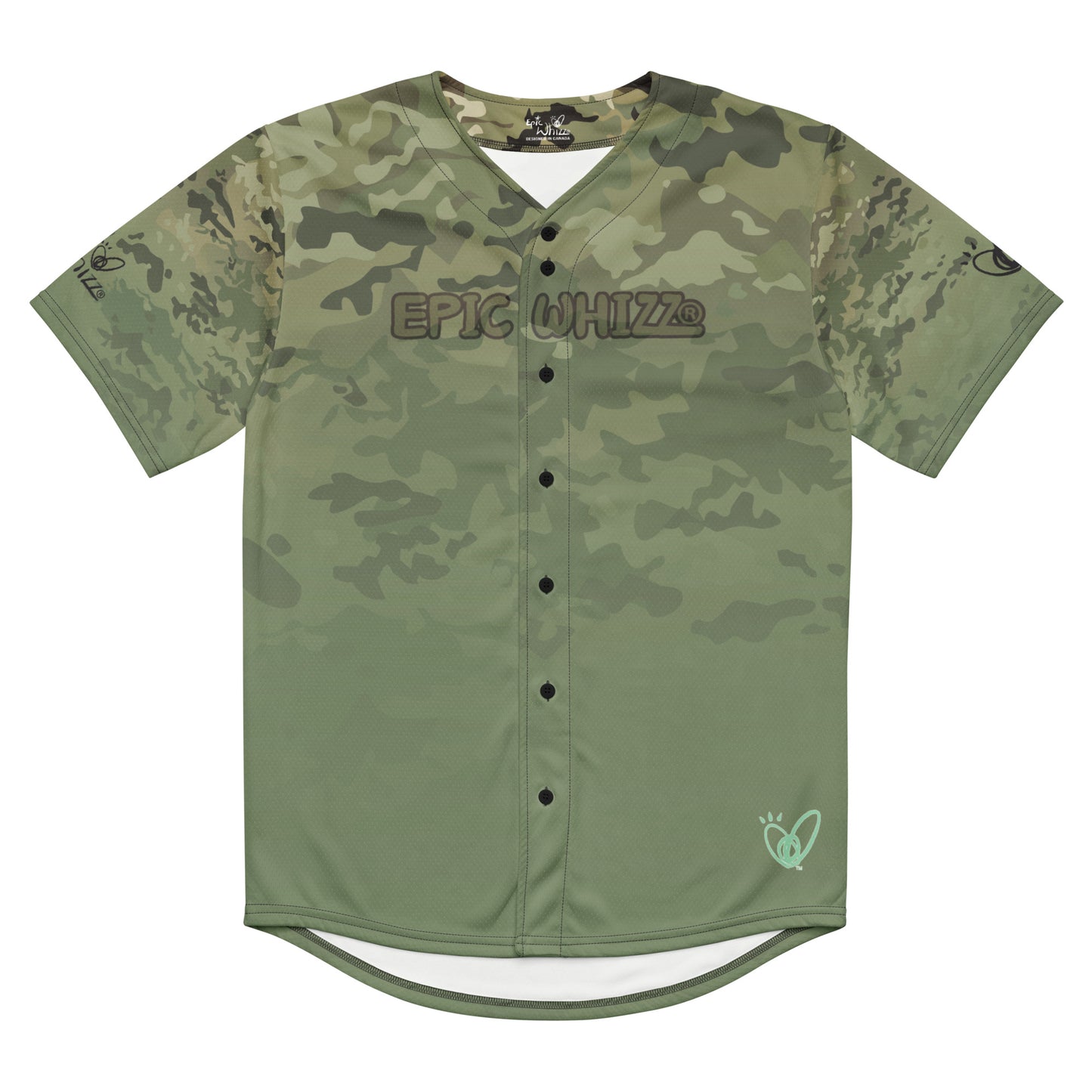 Epic Camo Green Camouflage_Baseball Jersey