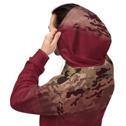 Epic Burgundy Camouflage_Unisex Hoodie