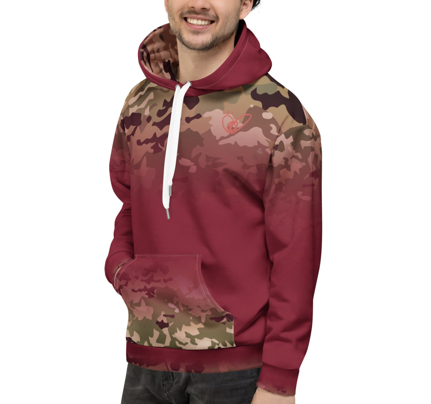 Epic Burgundy Camouflage_Unisex Hoodie