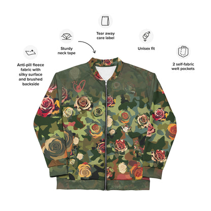 Epic Rose Camouflage_Unisex Bomber Jacket