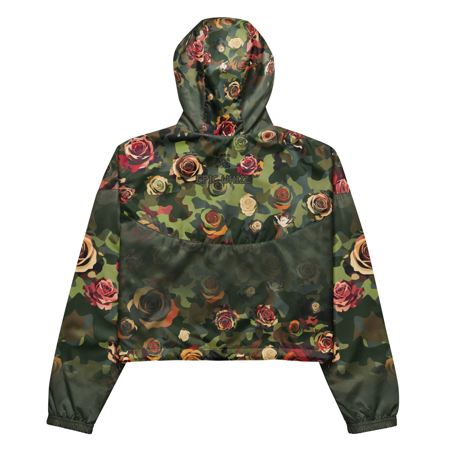 Epic Rose Camouflage_Women’s Cropped Windbreaker