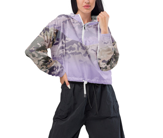 Epic Fog Camouflage_Women’s Cropped Windbreaker