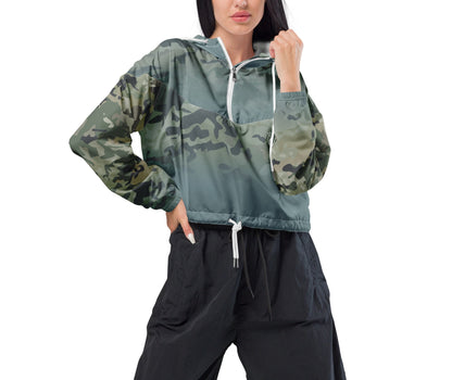 Epic Gothic Camouflage_Women’s Cropped Windbreaker