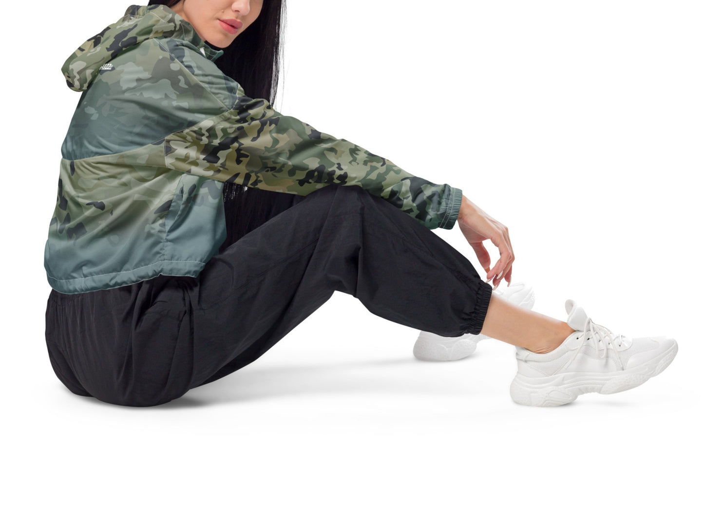 Epic Gothic Camouflage_Women’s Cropped Windbreaker