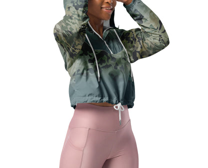 Epic Gothic Camouflage_Women’s Cropped Windbreaker