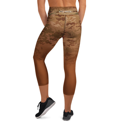Epic Saddle Brown Camouflage_Yoga Capri Leggings