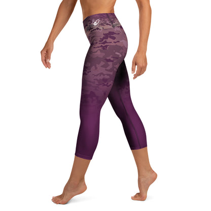 Epic Tyrian Purple Camouflage_Yoga Capri Leggings