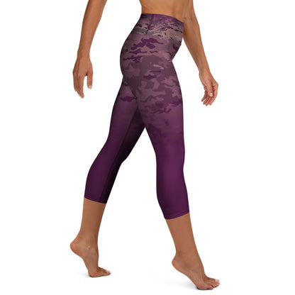 Epic Tyrian Purple Camouflage_Yoga Capri Leggings