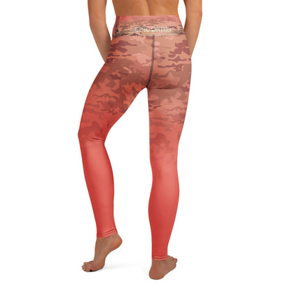 Epic Orange Red Camouflage_Yoga Leggings