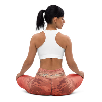 Epic Orange Red Camouflage_Yoga Leggings