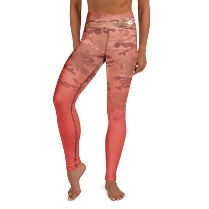 Epic Orange Red Camouflage_Yoga Leggings