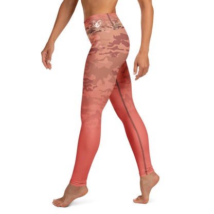 Epic Orange Red Camouflage_Yoga Leggings