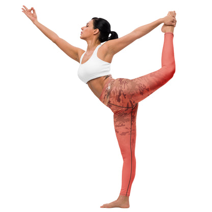 Epic Orange Red Camouflage_Yoga Leggings