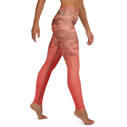 Epic Orange Red Camouflage_Yoga Leggings
