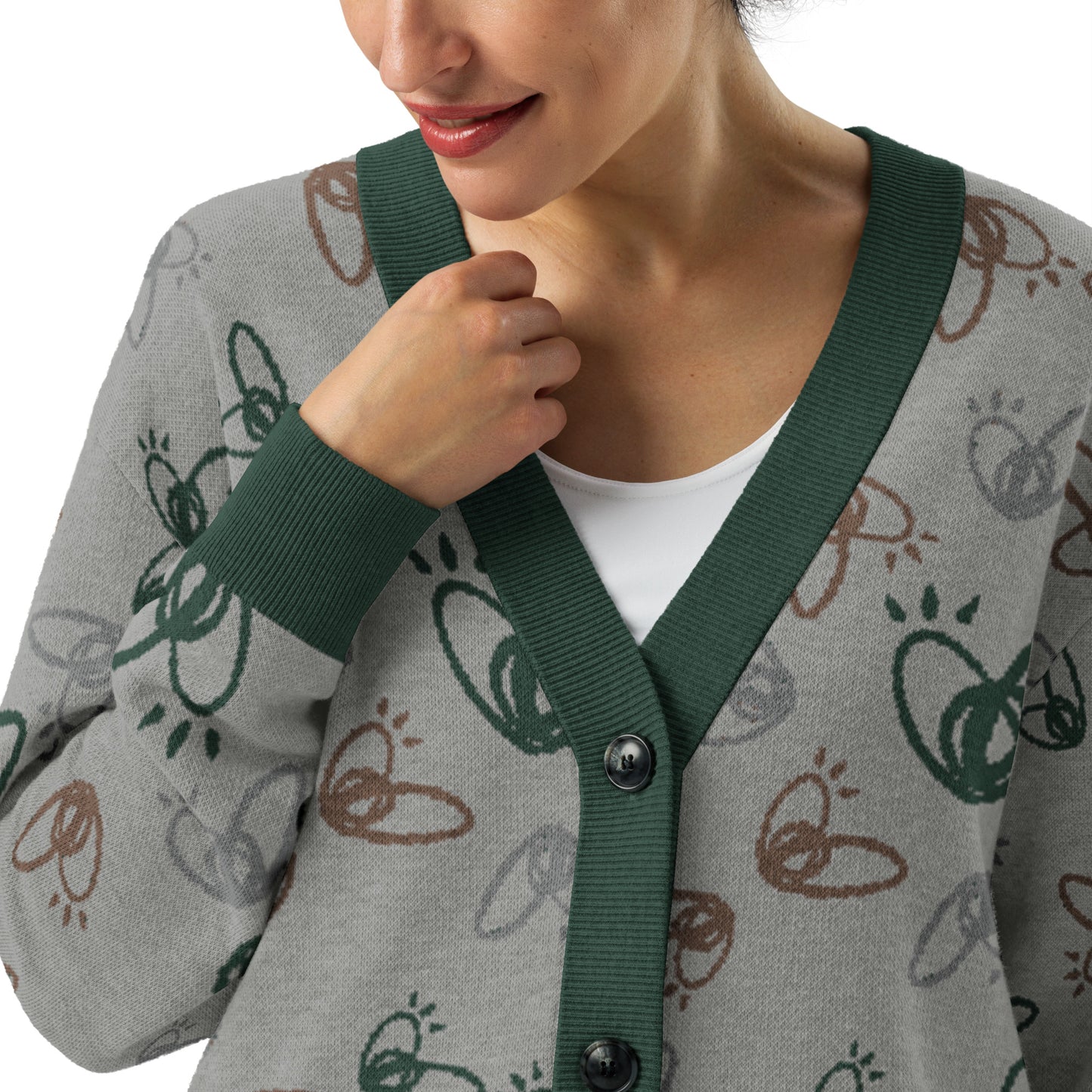 Epic Whizz® Heart_Pattern_Knitted Cardigan