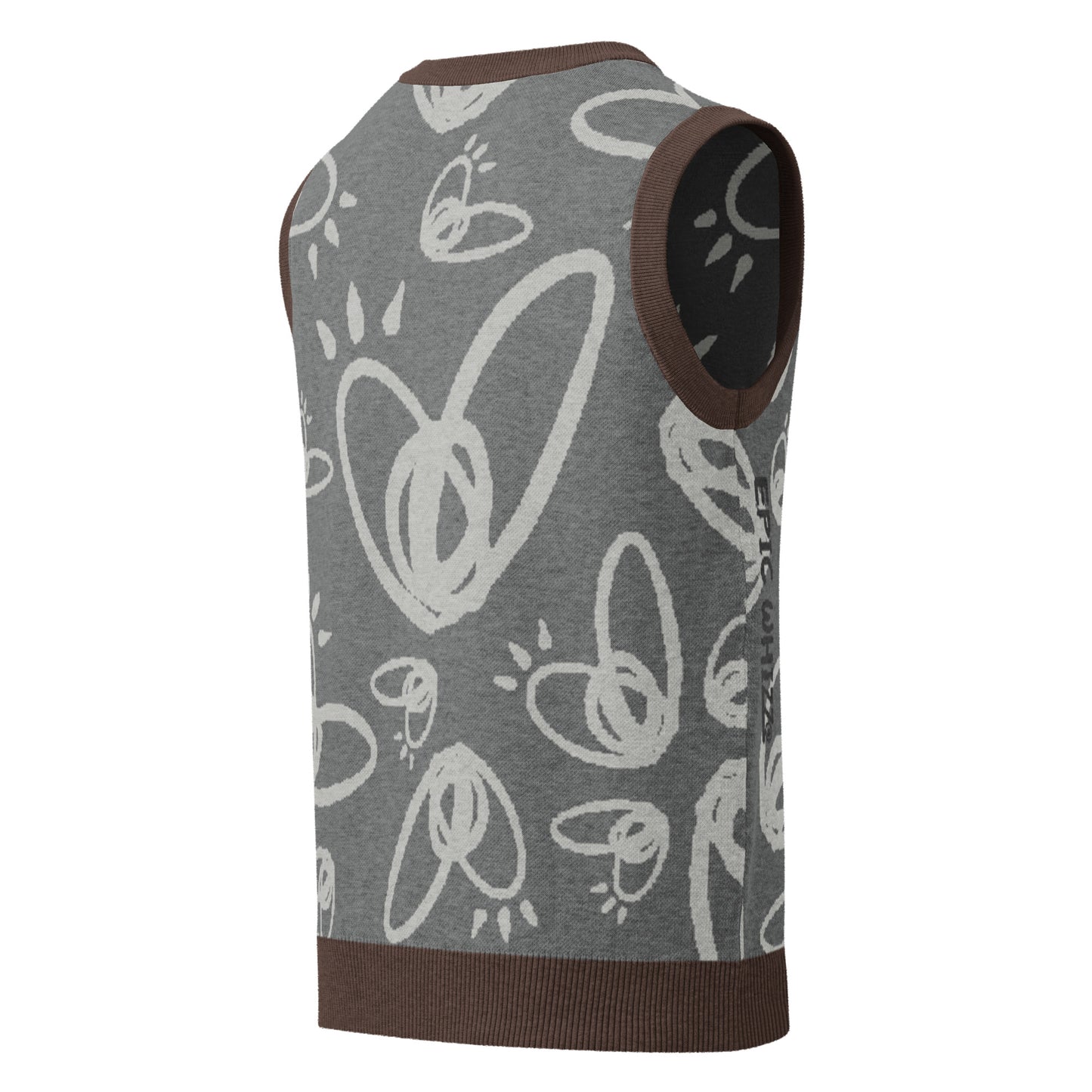 Epic Whizz® Heart-Pattern_Knitted V-neck vest