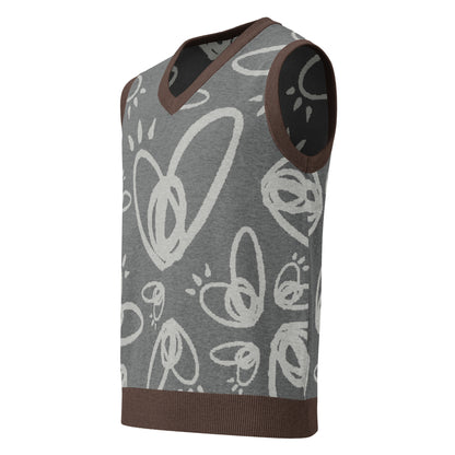 Epic Whizz® Heart-Pattern_Knitted V-neck Vest