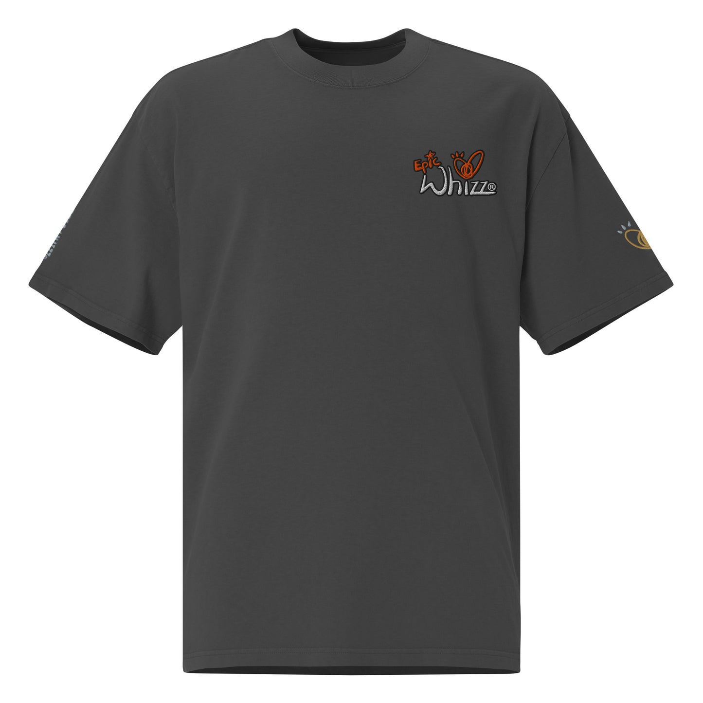 Epic Whizz® Logo Embroidered_Oversized Faded T-shirt