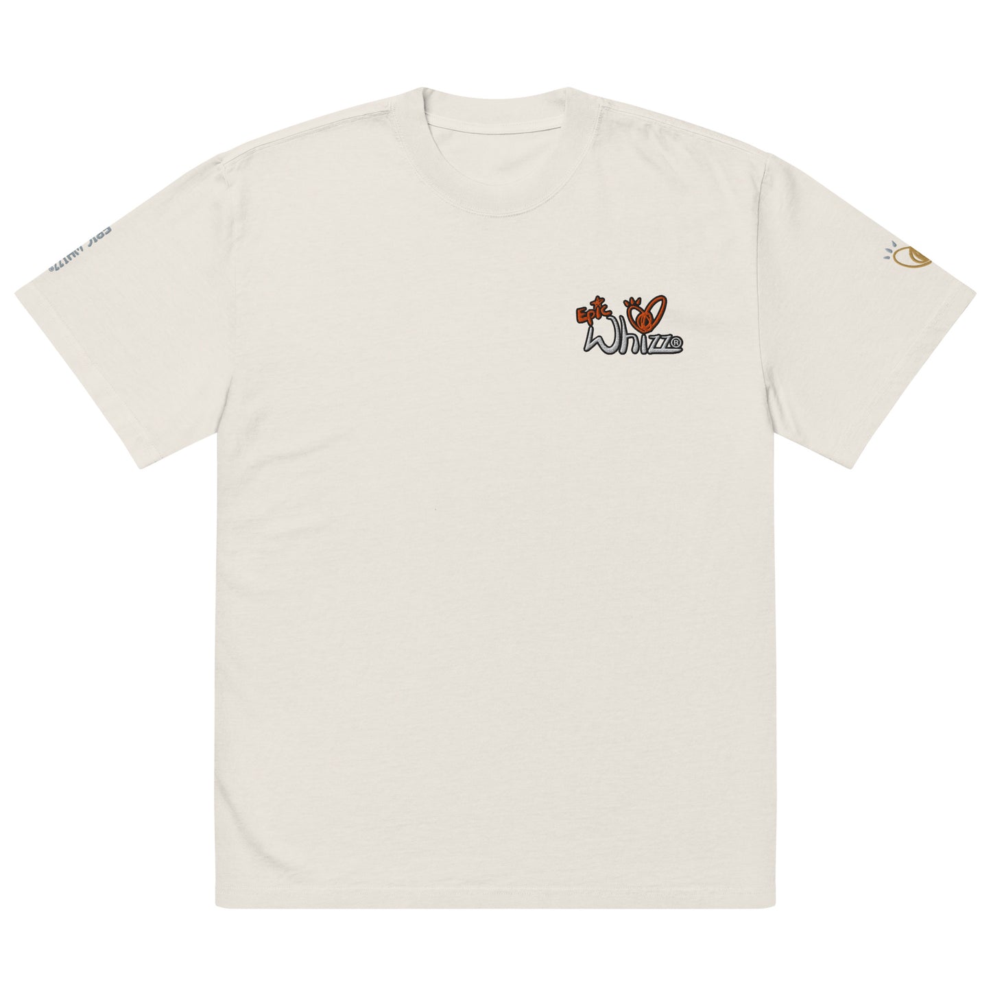Epic Whizz® Logo Embroidered_Oversized Faded T-shirt