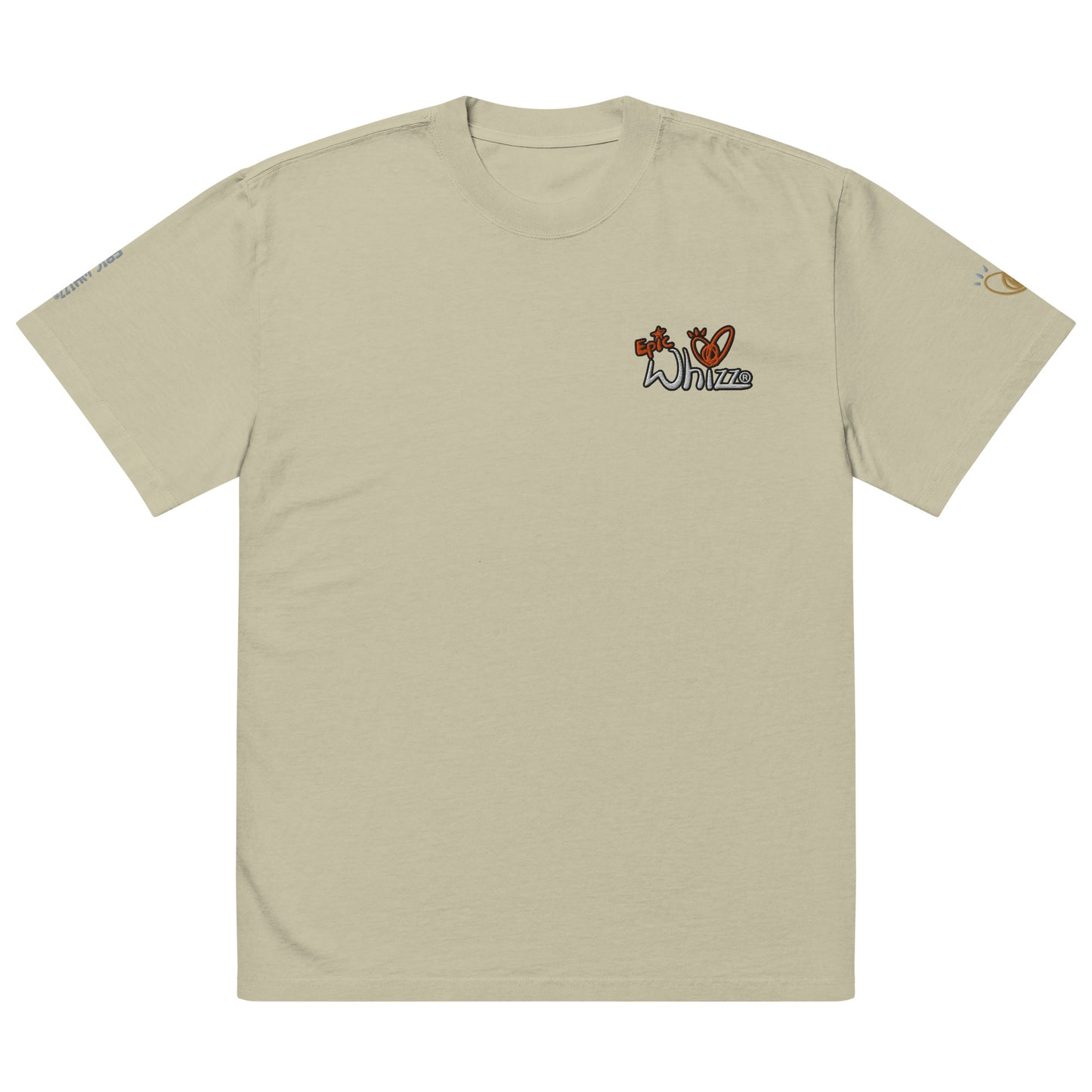 Epic Whizz® Logo Embroidered_Oversized Faded T-shirt