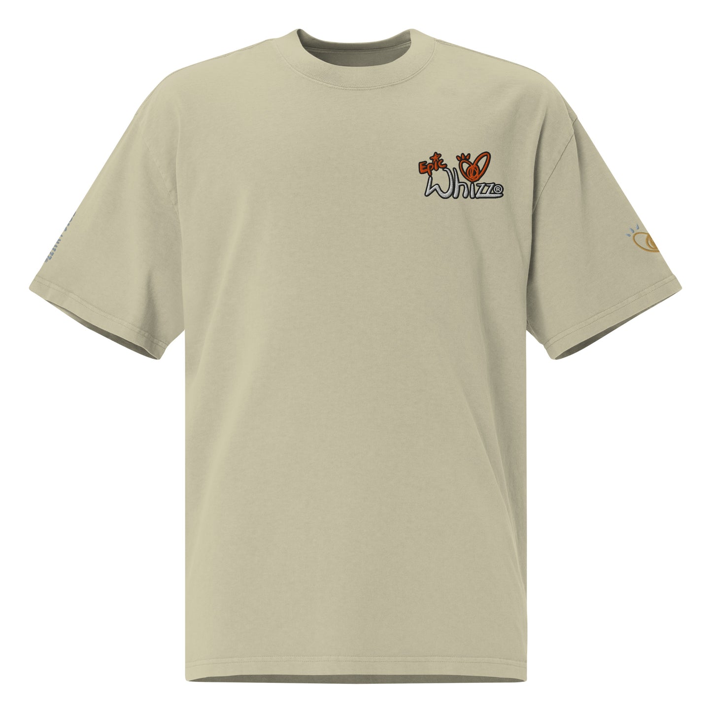 Epic Whizz® Logo Embroidered_Oversized Faded T-shirt