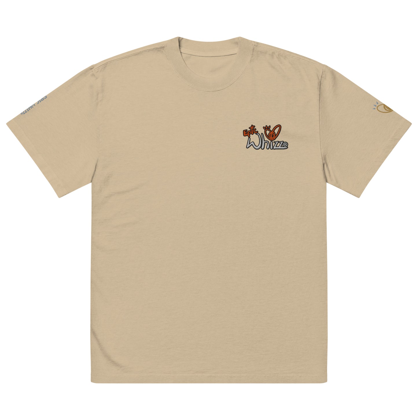 Epic Whizz® Logo Embroidered_Oversized Faded T-shirt