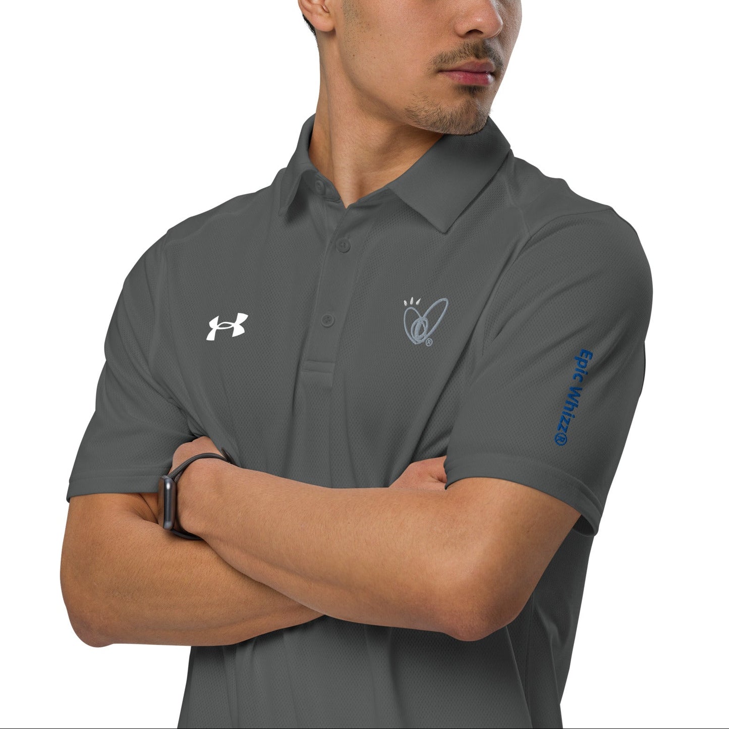 Epic Whizz® Heart-Embroidered_Under Armour® Men's Polo Shirt