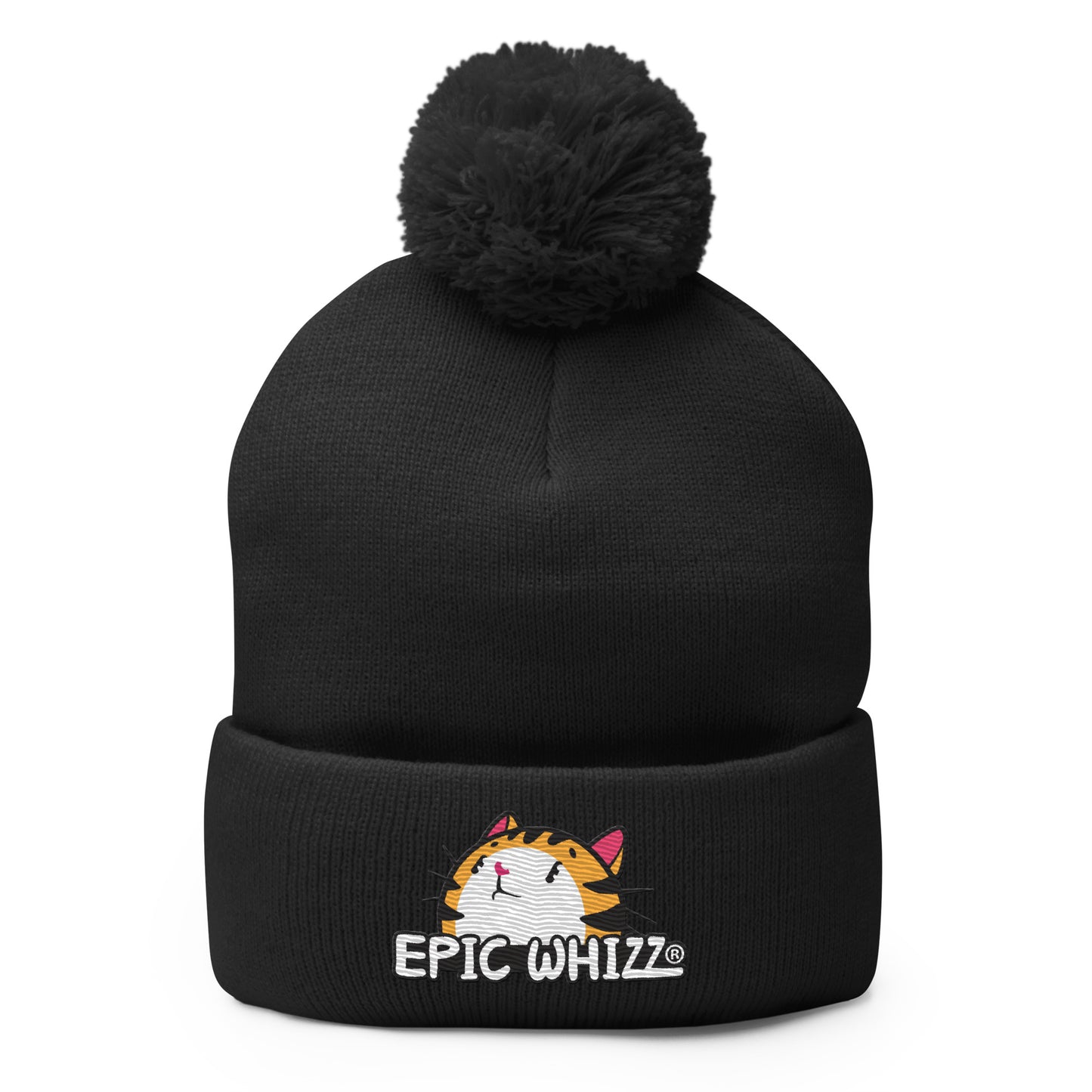 Tabby-Embroidery_Pom-Pom Beanie