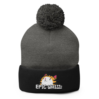 Tabby-Embroidery_Pom-Pom Beanie