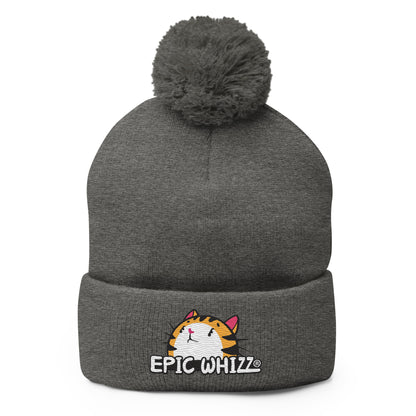 Tabby-Embroidery_Pom-Pom Beanie