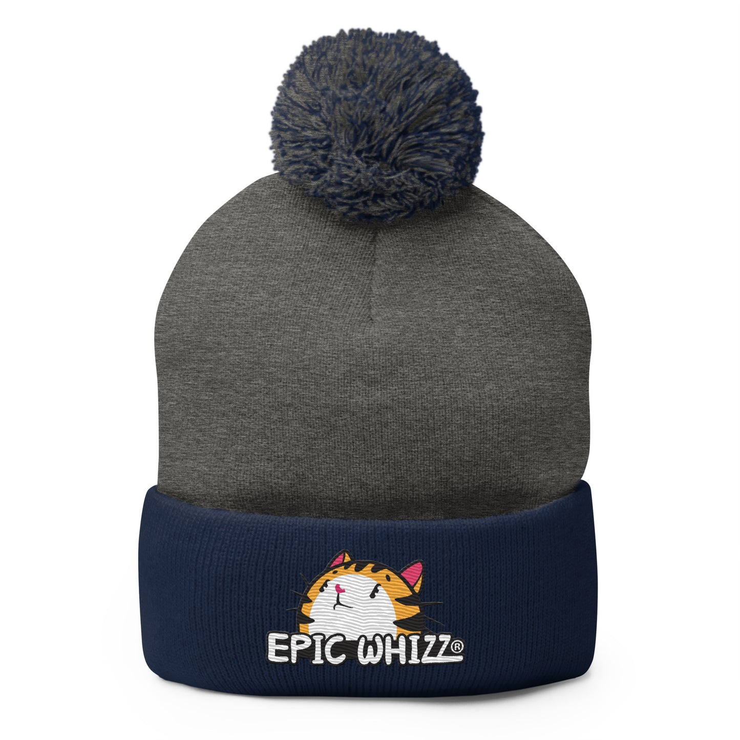 Tabby-Embroidery_Pom-Pom Beanie