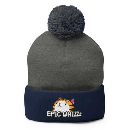 Tabby-Embroidery_Pom-Pom Beanie