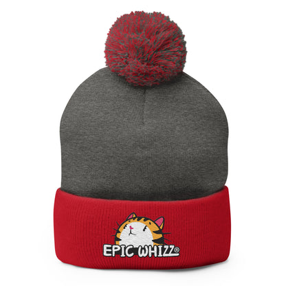 Tabby-Embroidery_Pom-Pom Beanie