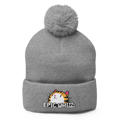 Tabby-Embroidery_Pom-Pom Beanie