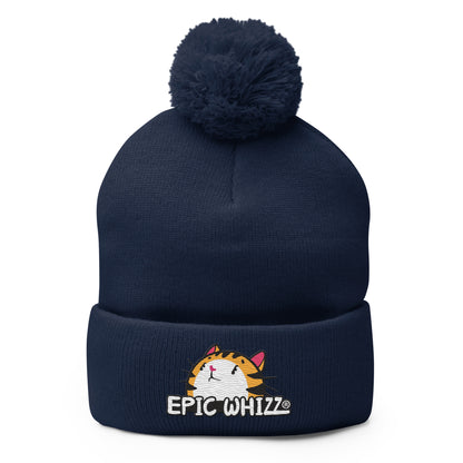 Tabby-Embroidery_Pom-Pom Beanie