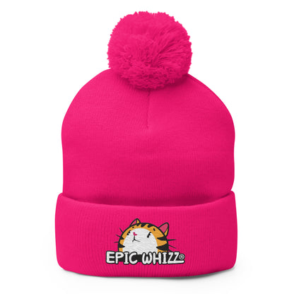 Tabby-Embroidery_Pom-Pom Beanie