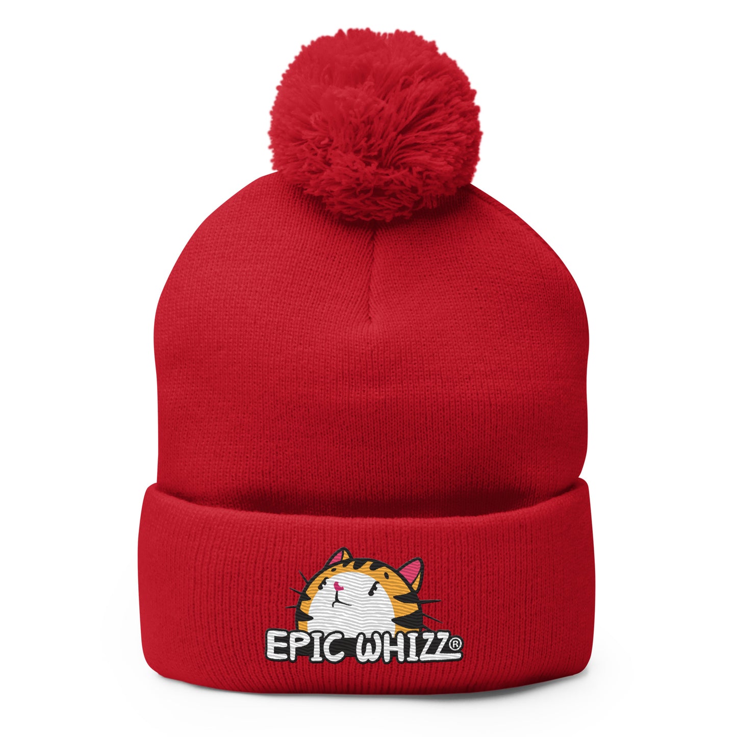 Tabby-Embroidery_Pom-Pom Beanie