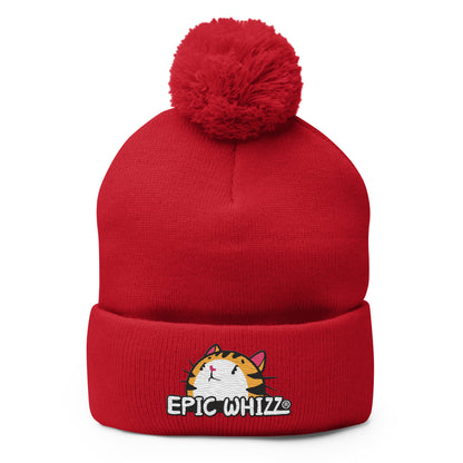 Tabby-Embroidery_Pom-Pom Beanie