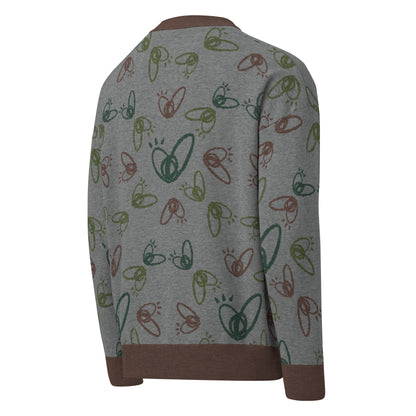 Epic Whizz® Heart-Pattern_Relaxed Fit Knitted Crew Neck Sweater