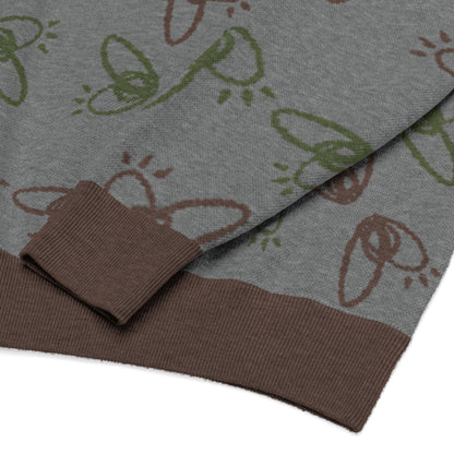 Epic Whizz® Heart-Pattern_Relaxed Fit Knitted Crew Neck Sweater